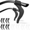 Yzmmxz 16 PCS ferma occhiali, ferma occhiali in silicone (8 nere + 8 trasparenti), Perfettamente adattati alla curva dell'orecchio, Adatti a occhiali da alla maggior parte delle montatur