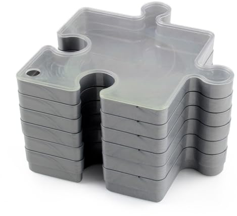 Puzzle -Speicher -Organizer - Modulare Sortierschalen, angeschlossener Puzzlehalter | Stapelbares Puzzentablettset, Bequeme Rätselsortierlösung für Spielzimmer, Handwerk und Familienaktivitäten