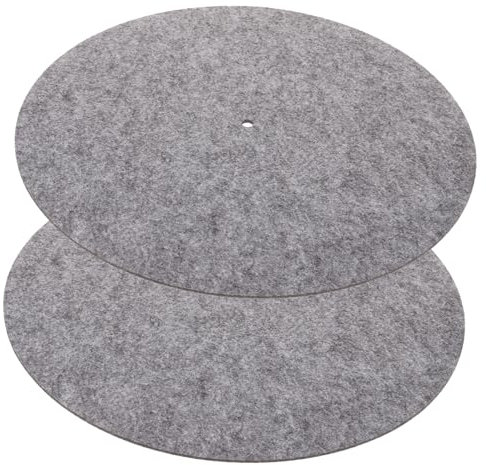 CLISPEED 2pcs Felt Turntable Slipmats Non-Slip Vinyl Record Player Mats for Enhanced Sound Quality Compatible Most Turntables