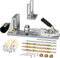 HOWOD Pocket Hole Jig Kit, Upgraded Professional Metal Pocket Screw Jig System with Detachable Vacuum Adapter, Sharp and Durable 9.5MM(3/8) Titanium Drill Bits (3-Pack)