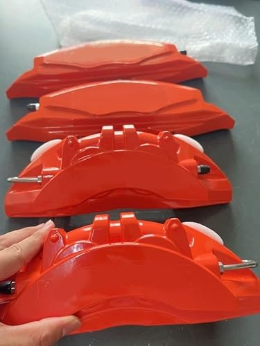 Bremssattelabdeckung aus Aluminium, rot, kompatibel mit Mercedes Benz AMG/GLE/GLK/GLA/ML/CLA/C/S/A/CL