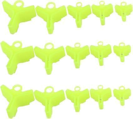100 Pcs Yellow Fishing Treble Hook Covers Fishing Hook Bonnets Safety Cap Protector Hook Safety Cover Terminal Tackle and Accessories, Hunting and