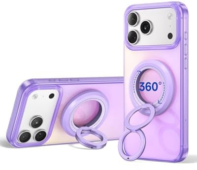 SYNCWIRE MagSafe Phone Ring Holder Grip for iPhone, Lavender Lovers | 360° Rotating Ring Grip with Two-Sided Magnetic Design, Compatible with MagSafe Accessories and iPhone 17 16 15 14 13 12