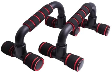 Parallettes-Stangen Rutschfester Liegestützständer Home Fitness Power Rack Gym Griffe Liegestützstangen Übungstraining Bodybuilding-Ausrüstung(Red)