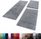 Unbekannt Shaggy Hochflor Teppich Carpet 3TLG Bettumrandung Läufer Set Schlafzimmer Flur, Farbe:Hellgrau, Bettset:2x80x150+1x80x250