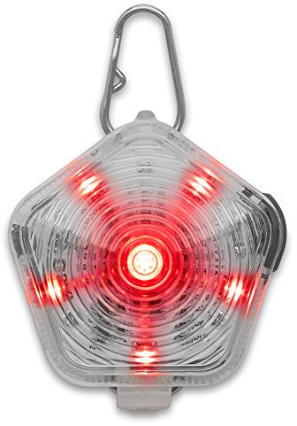 RUFFWEAR LED Sicherheitslicht für Hunde, 3 Farben und 3 Leuchtmodi, Wasserdicht, Wiederaufladbar, Durchsichtig, The Beacon