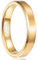 NUNCAD Hochzeit Ring in Gold, Wolframcarbid Damen Ring, 4mm breit für Fasching, Hochzeit, Verlobung und Partnerschaft, Größe 59