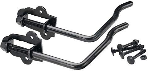 2 ARRETS DE VOLETS A POIGNEE EN ACIER ZINGUE NOIR BLOQUE VOLET FENETRE