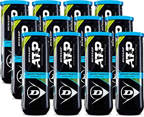 Dunlop Sports ATP Championship Extra Duty Tennisbälle, 12 x 3-Ball-Dosen
