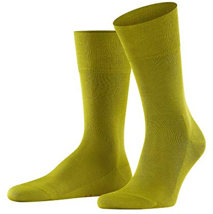 FALKE Men's Tiago Socks Fil D'Ecosse Cotton Black White More Colours Thin Light Colourful Calf Socks With Two Layer Sole Construction Plain For Work Or Casual Looks In Summer 1 Pair