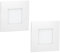 ledscom.de 2 Stück LED Treppenlicht/Wandeinbauleuchte FEX für innen und außen, eckig, 85 x 85mm, kaltweiß