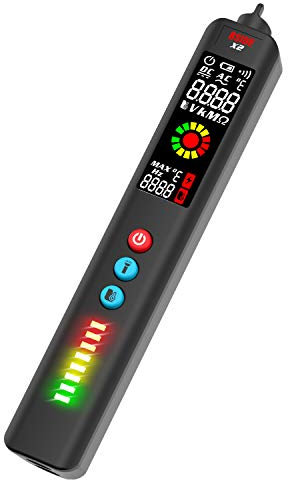 BSIDE Verbessertes Multimeter, Farb-LCD-Display, Spannungsprüfer, integriertes Infrarot-Thermometer und Spannungsdetektor für HVAC, Automobil-Kochgrill