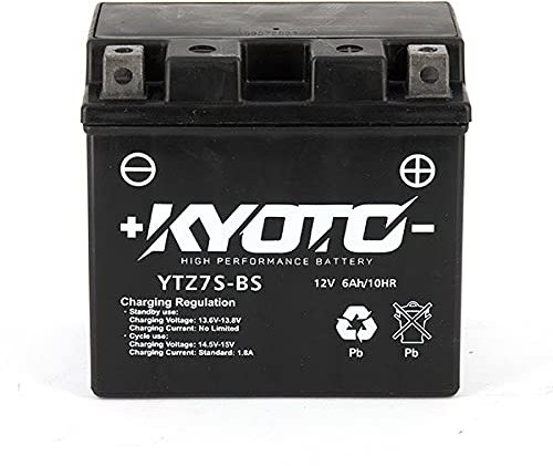 Batterie moto Kyoto SLA YTZ7S-BS (YTZ7S) AGM - Sans entretien - 12 V 6 Ah - Dimensions: 114 x 70 x 105 mm compatible avec HONDA CB600 SF 600 2002
