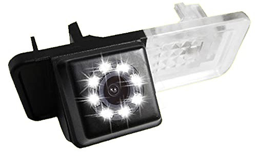 【8 LED Nachtsicht】Hochwertige Kennzeichenleuchte Rückfahrkamera, wasserdichter Weitwinkel, Ersatz für Smart R300/R350/Smart Fortwo Cabrio coupe carossblade W450 W451 W453 2004-2019