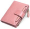 SENDEFN Women's RFID Blocking Leather Small Compact Bi-fold Zipper Pocket Wallet Card Case Purse with ID Window