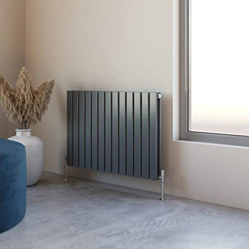Radiatore a Pannello Piatto 600x884mm Disegno Orizzontale Doppio Alto Verticale Antracite Riscaldamento Centrale Rad