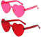 BOFUNX 2 Paar Herz Brille Rot Herzförmige Brillen Lustige Rosa Partybrille für Valentinstag JGA Hochzeit Karneval Fasching Kostüm Mottoparty