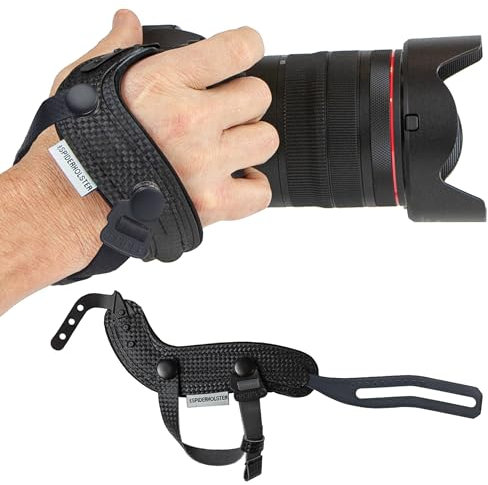 SPIDER HOLSTER - SpiderPro Camera Hand Strap v2 with Snap Assembly and Optional Wrist Strap – DSLR and Mirrorless Compatible (Graphite)