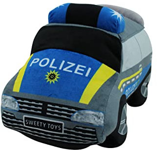 Sweety Toys 13784 Polizei Plüsch Auto Plüschtier Kuscheltier Police