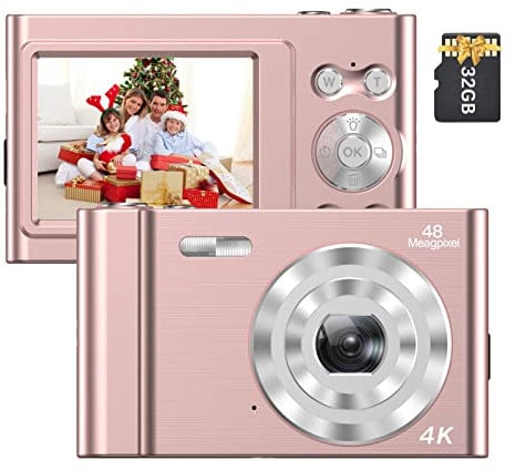 Andoer 4K Digital Video Camera Camcorder for Photography 48MP 2.4 Inch IPS Screen Auto Focus 16X Digital Zoom Anti-shake Face Detection Smile Capture Built-in Flash and Battery