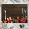 Banemi Tischset Weihnachten Abwaschbar, 4 Tischsets Abwaschbar Weihnachtskugel/Geschenkbox/Stern Platzsets für den Feiertagstisch 32X42cm