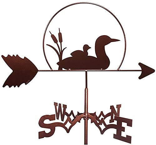 TAISK Metall-Tier-Wetterfahne, Edelstahl, Wetter-Windfahne, Richtungsanzeiger für Gartendekoration, Geschenk für Zuhause (Mond) (Ente)