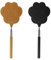 2 matamoscas retráctil, matamoscas retráctil, trampa para moscas, moscas, avispas, insectos, etc., negro, caqui