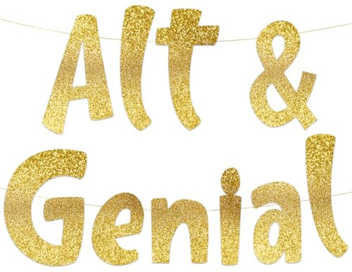 Lustige Banner, Alt und Genial, Partyzubehör zum Geburtstag