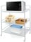 Crystals 3 or 4 Tier Kitchen Trolley On Wheels, Food Trolley Organizer Storage, Wheeled Storage Trolley for Kitchen, Bathroom, Office, Bedroom or Laundry – White (3 Tier)