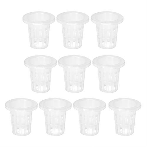 ZHDOKA Panier Hydroponique en Plastique pour Plantation de Balcon de Jardin, 3,2 X 4,5 Cm, Filet en Maille Fendue, Pots Légers pour Pépinière, Mini Seaux Aquaponiques, Jardinage, Culture, Pots en File
