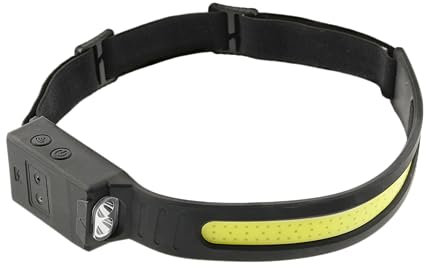 Högert Technik - COB USB LED Stirnlampe | USB-LED-Stirnlampe | Bewegungssensor und 5 Betriebsarten ausgestattet | Stromversorgung 3,7 V 1200 mAh, Li-Ion