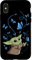 Hülle für iPhone X/XS Star Wars The Mandalorian Das Kind mit blauen Schmetterlingen