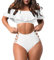 meerjungfrauenflosse mädchen Sachen Teenager Badeanzug uv schutz shirt Damen Unterhosen Damen onepiece jeanshemd Damen bikini Damen set retro bikini rosa Panties bikini one shoulde Weiß Large