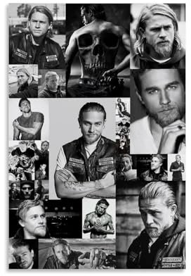 MNABSO Sons of Anarchy Jax Teller Art Poster Dekorative Malerei Leinwand Wandkunst Wohnzimmer Poster Schlafzimmer Malerei 12x18inch(30x45cm)