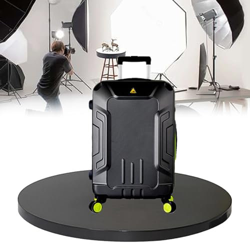 Piatto Girevole Elettrico, Espositore con Rotazione Automatica Panoramica a 360°, Piattaforma espositiva Decorativa Motorizzata da 60 cm 30 kg per Fotografia,Gioielli,Orologi,Modelli 3D,Black