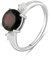 GS PROJEWELRY Ring aus 925er Sterlingsilber, rund, roter natürlicher Granat, Gewicht des Steins [ct]: 2,6 Karat, Gewicht 2,85 g, rhodinierte Oberfläche