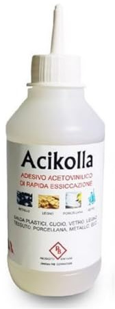 Acikolla adesivo acetovinilico, colla per legno, plastica, tessuto, cuoio, etc 230 ML