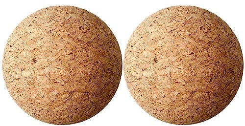 Bouchon De Boule De Liège en Bois De 2,56 Pouces pour Le Vin, 2 Bouchons De Carafe en Verre, Bouchon De Carafe De Remplacement pour Carafe À Vin, Remplacement De Bouteille De Carafe