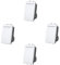 4 Pezzi Deviatore unipolare 1P 16A 250V compatibile Living Light e InternationalBianco Nero Silver Grigio Tech incasso presa a muro (4 pezzi Bianco)