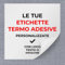 Generico Etichetta TermoAdesiva Quadrata Personalizzata con Logo, Testo, Immagine, Grafica Applicazione con Ferro da Stiro o Pressa Per Abbigliamento/Tessuti (Dim. 4,5x4,5 cm)