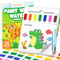Shuttle Art Malbuch mit Wasserfarben für Kleinkinder, Wassermalbuch für Kinder mit 25 Seiten Tiere Vorlagen, 2 Pinseln und Wassermalfarben, Wasserfarben nach Zahlen Kinder Malbuch ab 3-8