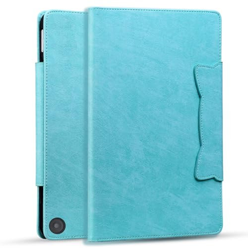 Tablet PC Hülle Kompatibel mit Fire HD 10 11. 13. Generation 2021 2023 10.1 Süße Tablet-Hülle mit magnetischer Schnalle, PU- und TPU-Tablet-Hülle, Tablet-Hülle mit Ständer, Kartensteckplatz Schutz(Sky