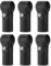 Sourcing Map 6Pcs Black Stainless Steel T-clamp Pipe Connector, Fit OD 1 Inch (25mm), T-shaped Design, Easy Installation, Suitable for Hangers, Handrails, Fences
