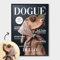 WAUZY Personalisiertes Poster DOGUE mit Hund | Geschenk für Hundebesitzer - Bild Hund - Wandposter mit Echtholzrahmen & Fotopapier