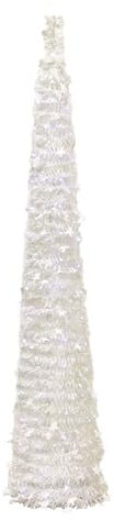 Totò Piccinni Albero di Natale POP UP slim artificiale con apertura semplice e veloce salvaspazio (Bianco (Luce Fredda), 180 Cm (108 Led))