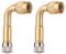 Gosknor 2pcs Tire Valve Extension, 90 Degree Tyre Valve Extension Adaptor Brass Tire Schrader Valve Stem Extenders Valve Stem Adapter for Cars Motorcycles Bicycles RV