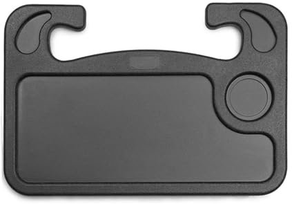 EASYLOCK Steering Wheel Tray for Car Drive Table for Car Notebook Laptop Holder Working Desk Car Food Tray Eating Drinking for Long Trips (Black)