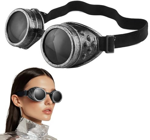 Fesatccoz Vintage Steampunk Gothic Stil Schutzbrille - Unisex Schweißer Punk Viktorianische Brille