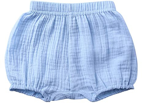 Newborn Baby Unisex Solid Bloomers Elastic Waist Cotton Linen Harem Shorts Infant Boys Girls Summer Breathable Comfort Diaper Cover Cute Underpants