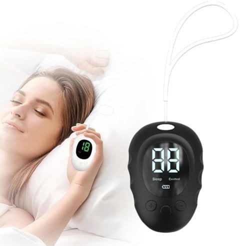 Masaje de sueño de palma, dispositivo portátil de ayuda natural para dormir, herramienta de relajación nocturna de mano, dispositivo de sueño compacto con pantalla, 2 modos (B)